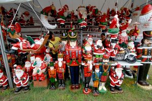 Assorted Christmas decors from Dapitan City on display in Bajada, Davao City. NewsLine Photo