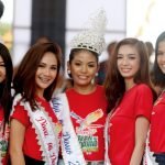 (L-R) Pag-asa ng Dabaw Marjorie Ormido, Diwa ng Dabaw Carly Jane Chua, Mutya ng Dabaw 2017 Reina Kobayashi, Sinag ng Dabaw Geanne Claire Lu and Patnubay ng Dabaw Angelique Pasion. Kobayashi outshined 28 other candidates during the coronation night on Wednesday (15 March 2017). Newsline Photo