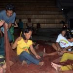 Women participate in a 30-day training on fishnet/pokut making held at the Municipal Gymnasium beginning March 6. The program is funded by the Department of Social Welfare and Development regional office in partnership with the Technical Education and Skills Development Authority through the Local Government Unit of Maitum. The training aims to equip each participant with new knowledge and skills necessary for employment and provide them a stable source of income. (John James I. Doctor/MAITUM INFORMATION OFFICE)