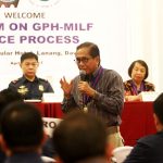 Presidential Adviser on the Peace Process Jesus Dureza provide updates on the peace efforts in Mindanao during a forum with the police officers coming from different parts of Mindanao in Davao City on Wednesday (26 April 2017). Newsline Photo