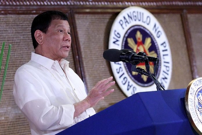 President Rodrigo Roa Duterte elaborates anew the need to correct the historical injustices committed against the Moros in Mindanao before peace could be achieved in his speech during the oath-taking ceremony of the newly-appointed government officials and the new officers of the Philippine Councilors’ League (PCL) officers at the Heroes Hall in Malacañan Palace on March 30, 2017. RICHARD MADELO/Presidential Photo