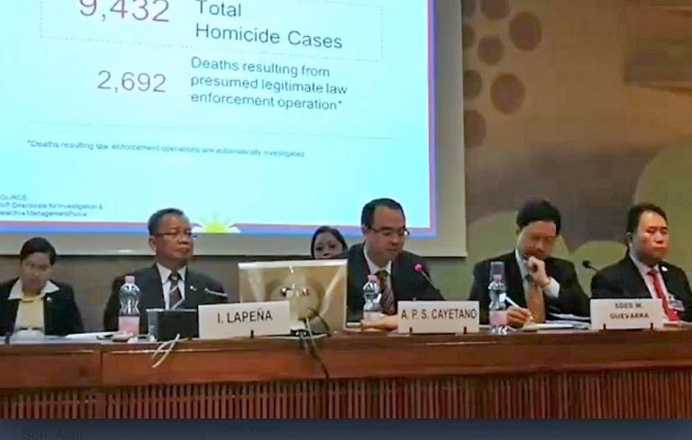Cayetano to UN Human Rights Council: EJKs not state-sponsored