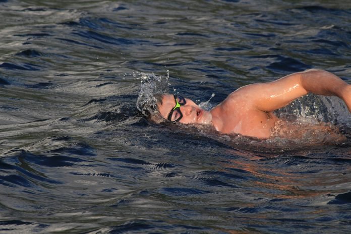 Atty Marcine swimming
