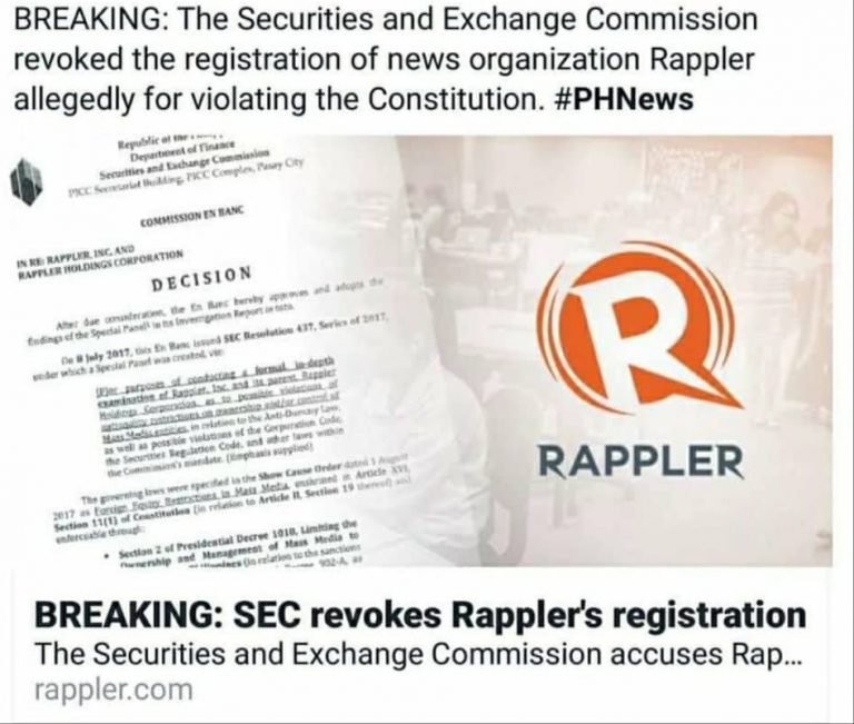 SEC revokes license of Rappler.com