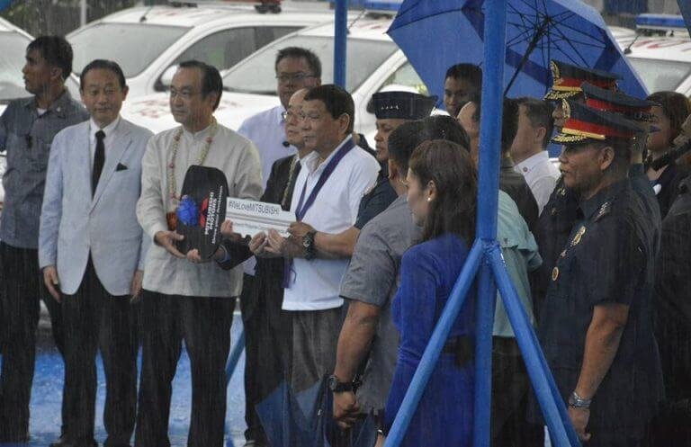 Duterte receives 20 Montero Patrol vehicles from Japan