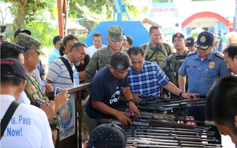 Residents surrender  15  loose firearms in Maguindanao