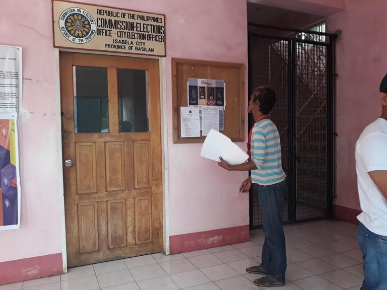 Barangay, SK polls hopefuls flock  Comelec office  in Basilan