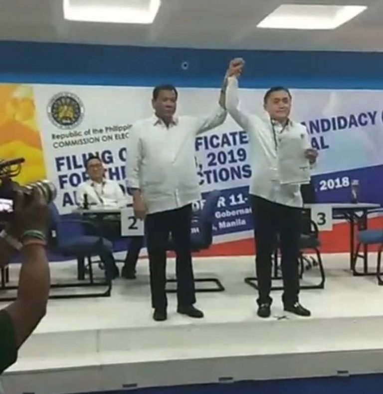 Duterte mikuyog kang Go sa Comelec aron mo-file sa iyang kandidatura