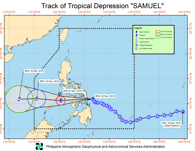 Seven areas in Mindanao still on signal 1; ‘Samuel’ approaches Leyte gulf