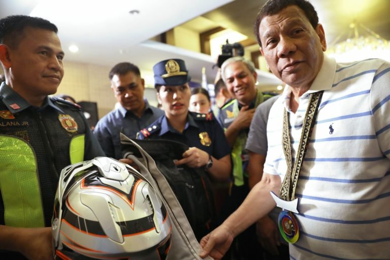 Duterte promotes motorcycle safety
