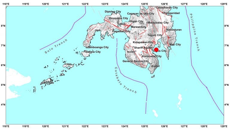 Magnitude 5.2 Quake jolts Southern  Mindanao