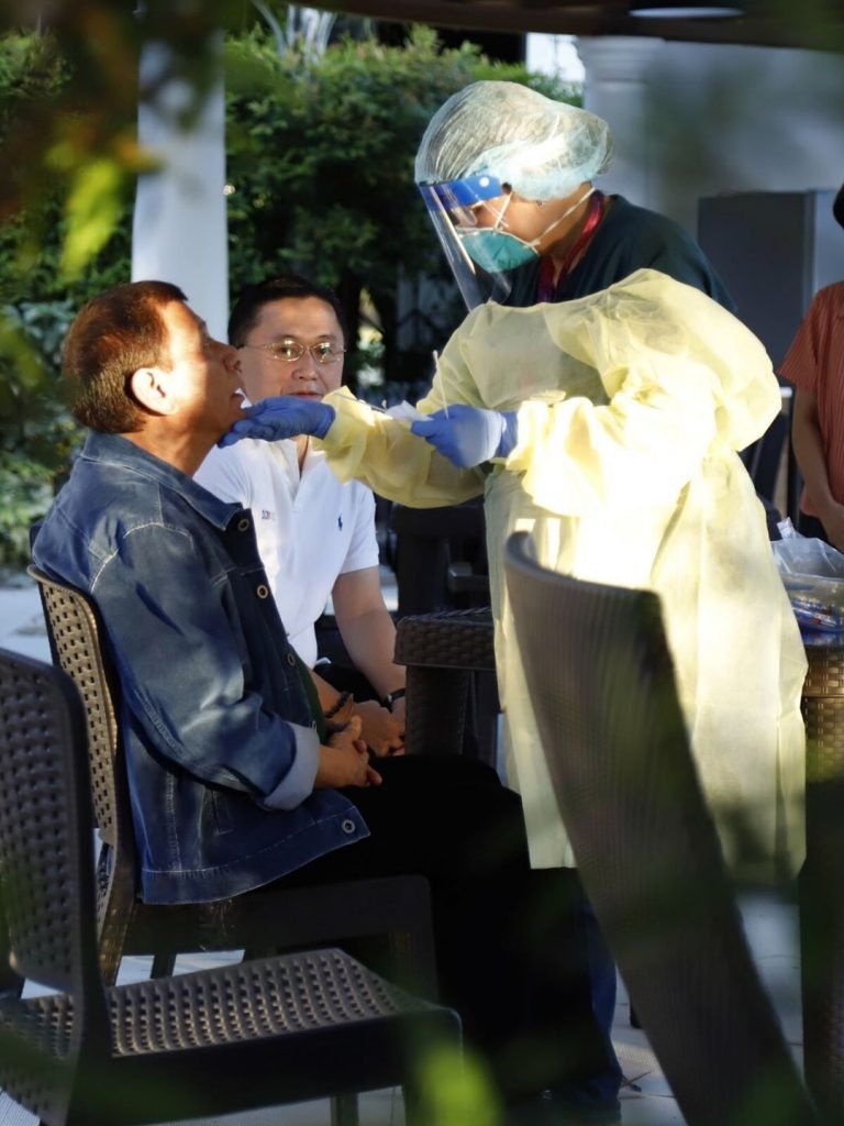 LOOK! Duterte undergoes testing for COVID-19