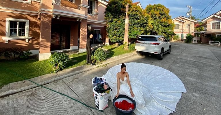 Davao event organizer donned a bridal gown to inspire people under ECQ