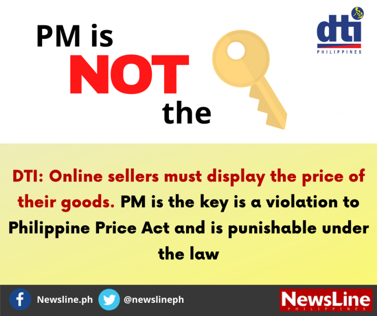 ‘PM is the Key’, a violation to Price Tag Law-DTI