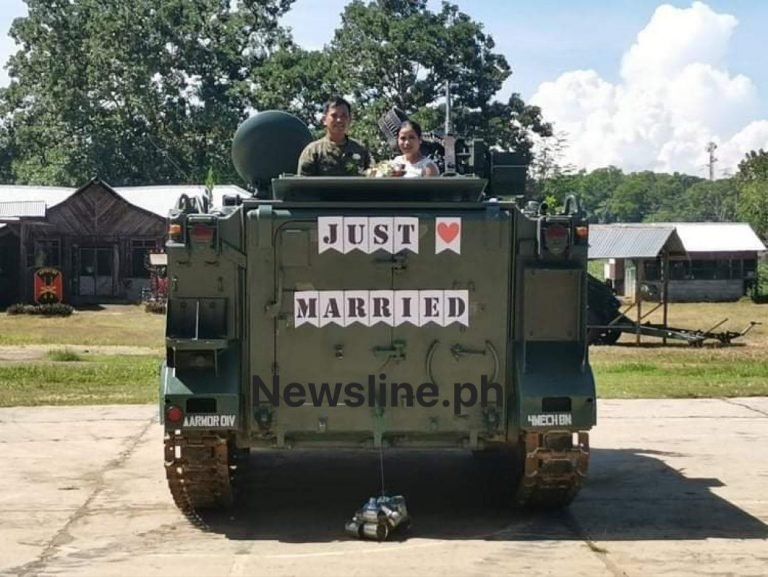 Armored personnel carrier turns into bridal car