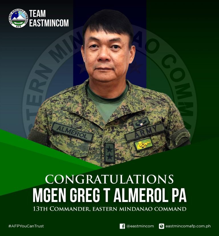 Major General Almerol is new Eastmincom commnader