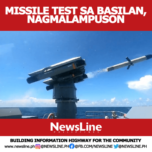 Missile test sa Basilan nagmalampuson