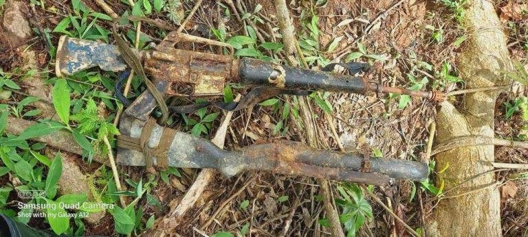 High-powered firearms, IEDs surrendered to Army in Surigao del Norte