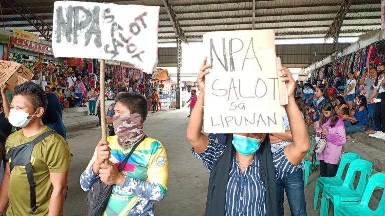 Alabel residents hold indignation rally vs  CPP-NDF
