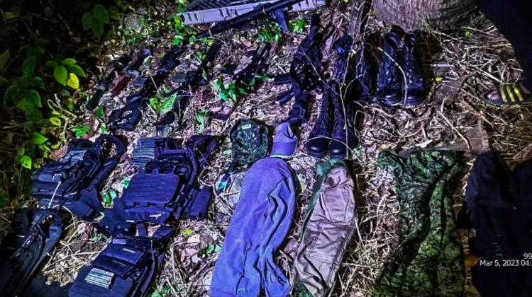 Firearms Recovered by joint military and pnp operations folliwng the murder of NEgros Oriental Governor Roel Degamo and 8 others in Pamplona, Negros Oriental (PNP Negros Oriental Provinccial POlice Office)