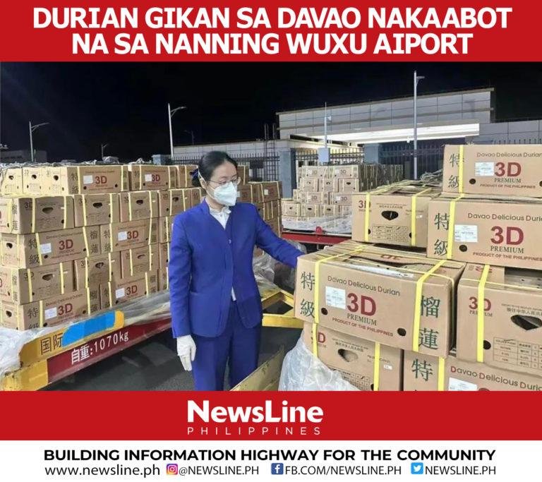 Durian sa Davao niabot na sa China