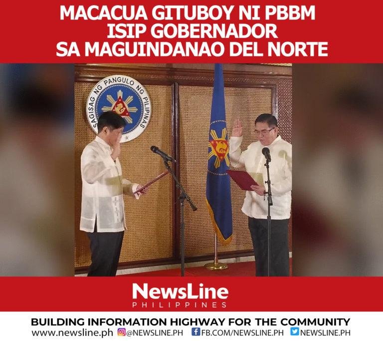 Macacua gituboy ni PBBM  isip gobernador sa Maguindanao del Norte