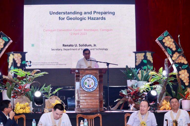 DOST Secretary Renato Solidum, Jr. (photo courtesy of Camiguin Island Information Office)