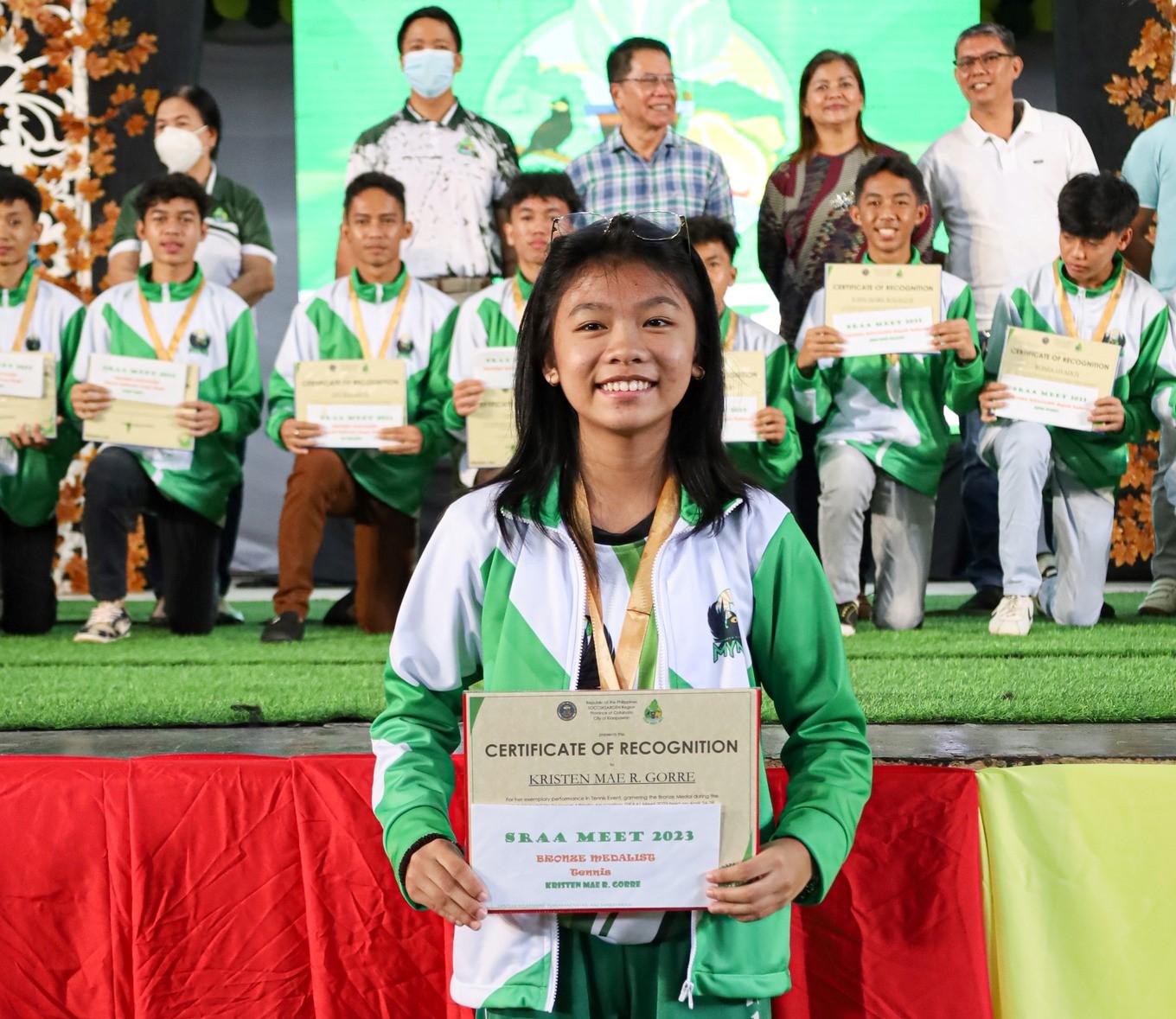 SRAA medalists from Kidapawan City receive cash incentives