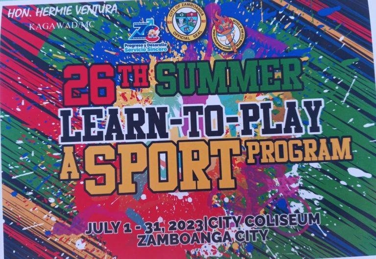 Zamboanga City’s 26th Summer Learn To Play Program set for July