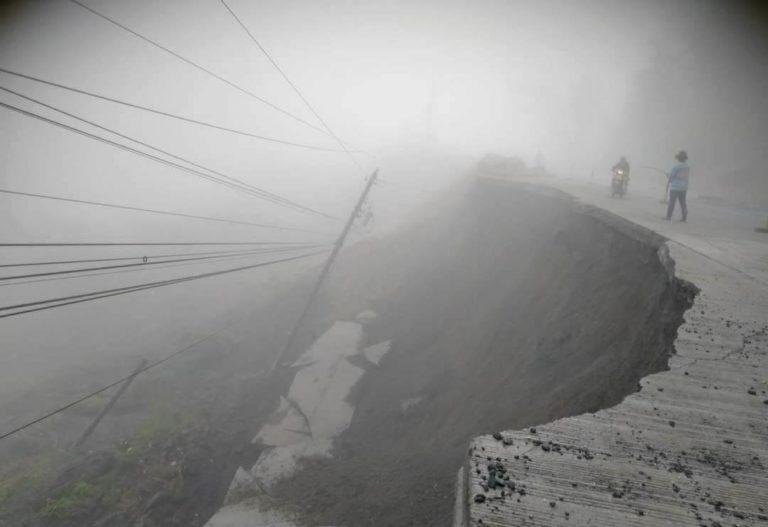 A portion of Davao-Bukidnon road collapsed