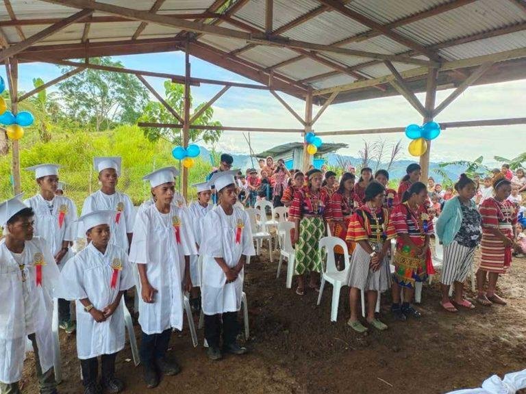 IP students in Last Mile School shine in white graduation clothes provided by Newsline