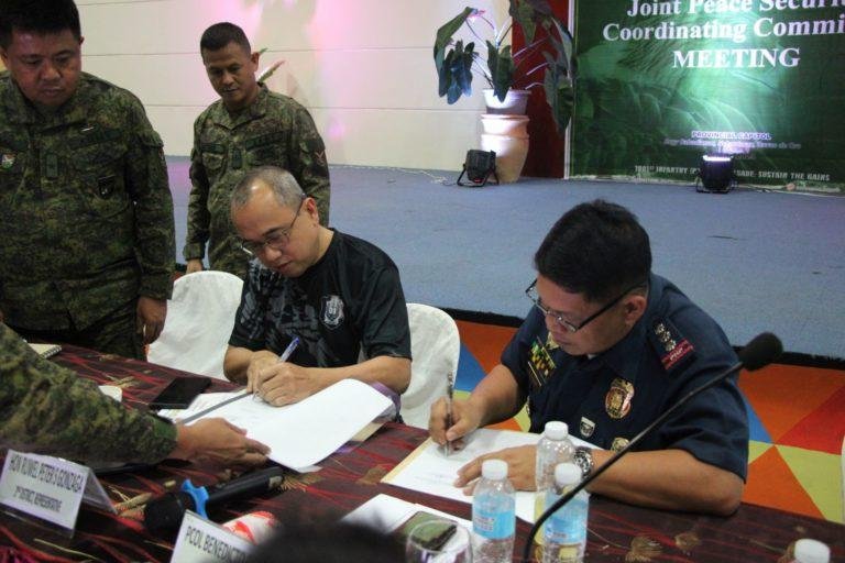 Davao de Oro military and police officials collaborate  to sustain  Insurgency-Free Province