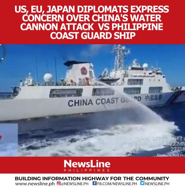 Philippines  summons China Ambassador  over water cannon incident in Ayungin Shaol, other countries criticize China