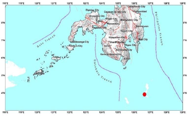 Magnitude 5.5 quake hits  Sarangani, Davao Occidental