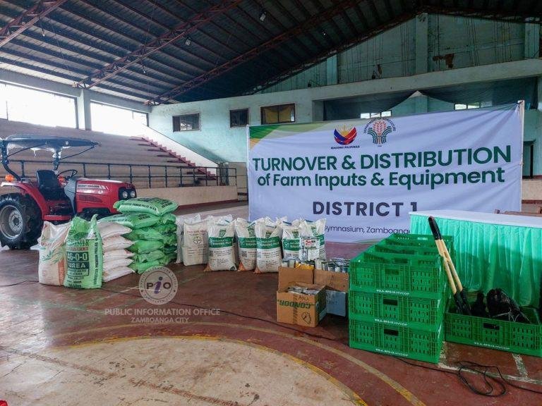Local officials turn over P18.75m in farm inputs and equipment donated to farmers in Zamboanga City