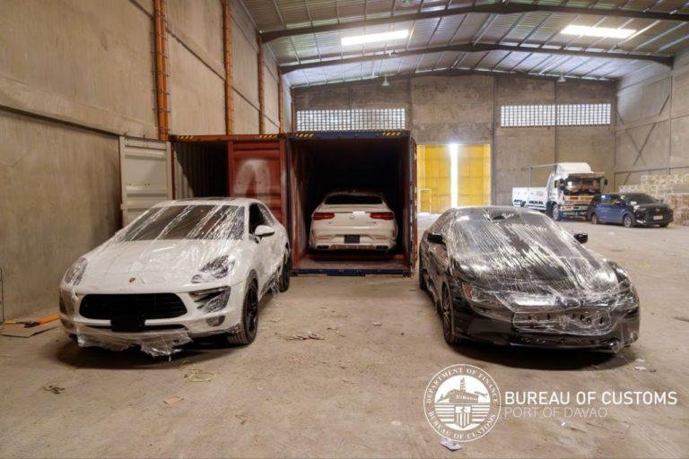 Customs uncovers 4 luxury vehicles inside abandoned container in Davao port