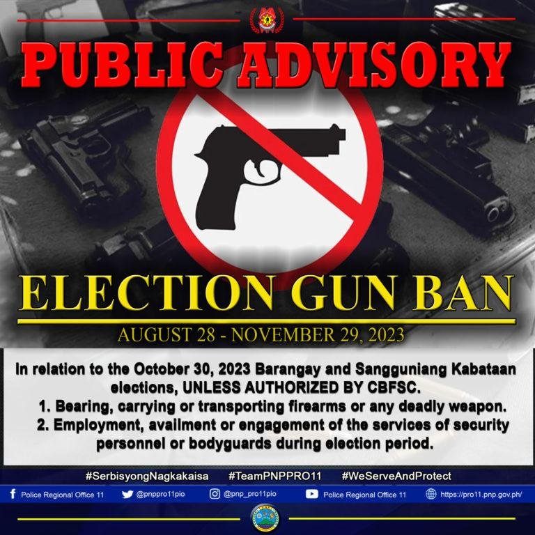Gun ban violations surge in Davao City