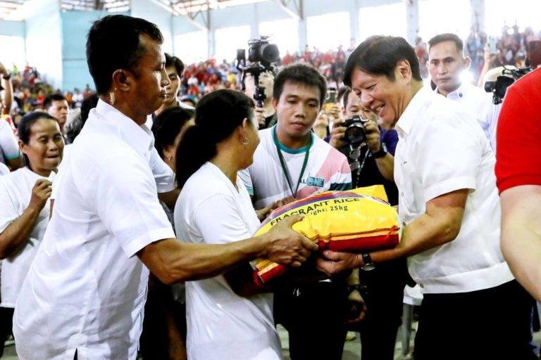 President Marcos calls on Filipinos to unite against rice smugglers and hoarders