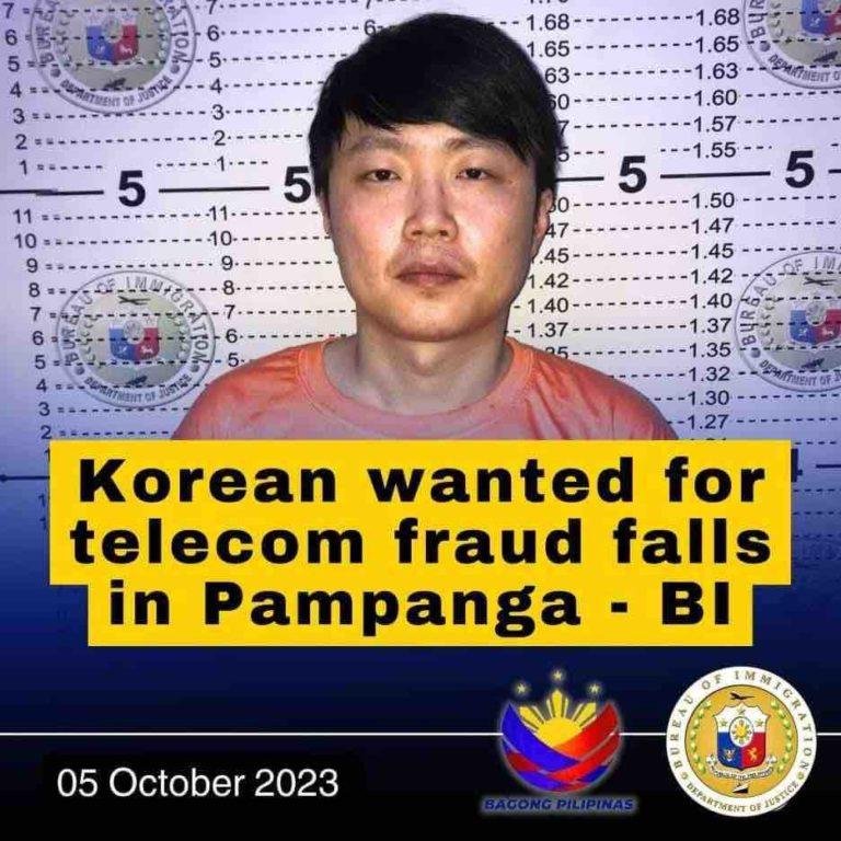 Bureau of Immigration arrests South Korean telecoms fraud fugitive