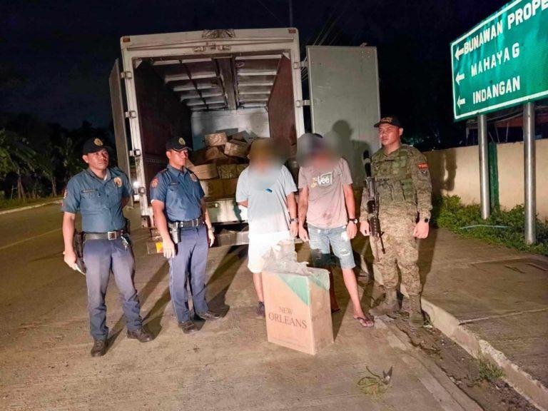 PNP catches driver, helper with alleged smuggled cigarettes