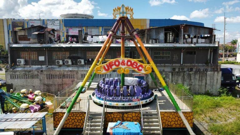 Carnival Rides Set Up for Upcoming Tagum City Fiesta