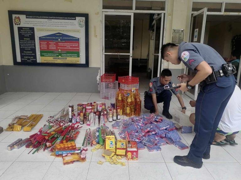 Police confiscated assorted firecrackers in Panabo City