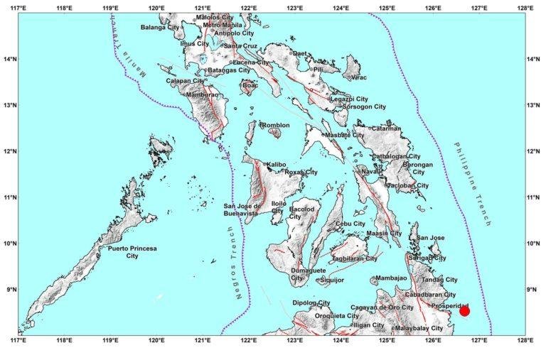 Over  200 aftershocks recorded after magnitude 7.4 quake off Surigao del Sur