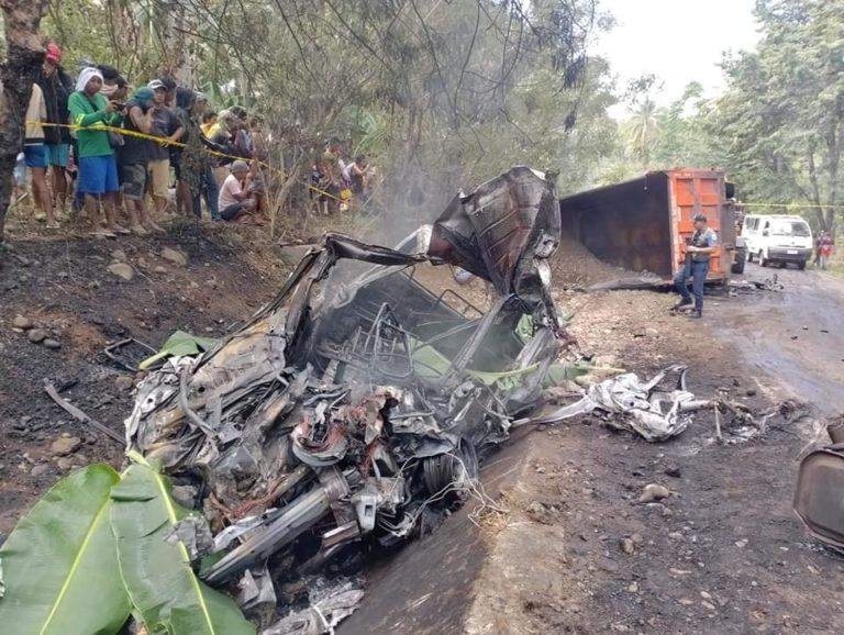 17 passengers burned to death  in North Cotabato highway mishap