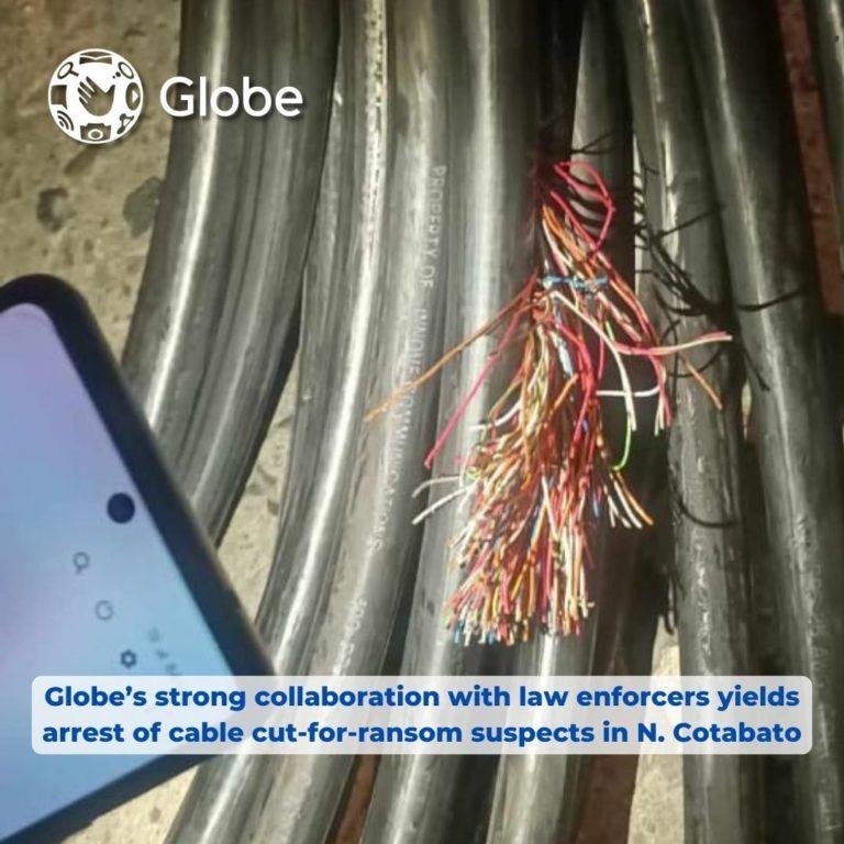 Cotabato Police arrest  Globe cable-for-ransom suspects