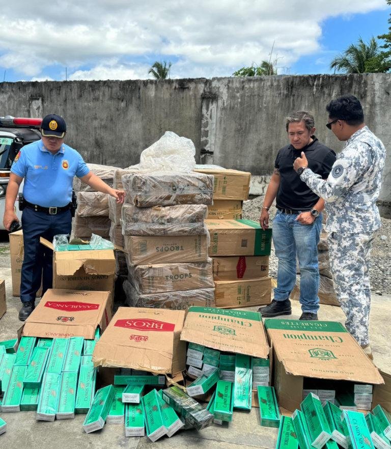 Over P800K worth of smuggled cigarettes seized in Davao Oriental town