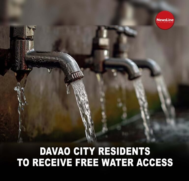 Davao City residents to receive free water access on Nov. 9