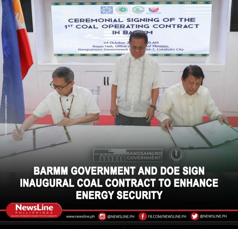 BARMM government and DOE sign inaugural coal contract to enhance energy security