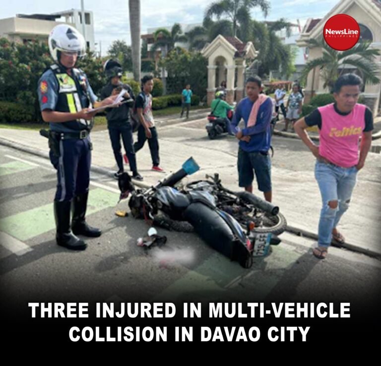 Three injured in multi-vehicle collision in Davao City