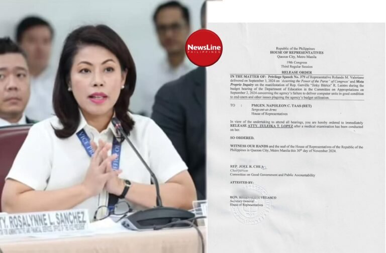 Undersecretary Lopez released from House detention